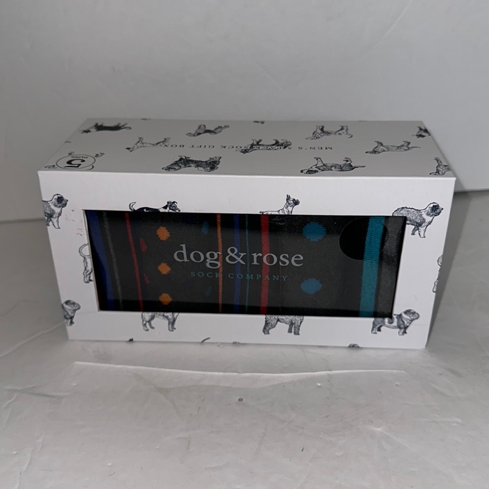 NWT Dog & Rose Mens 5 Pack Sock Gift Box